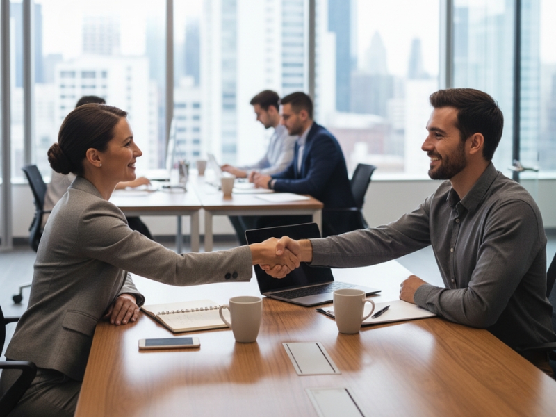 Woman working on laptop